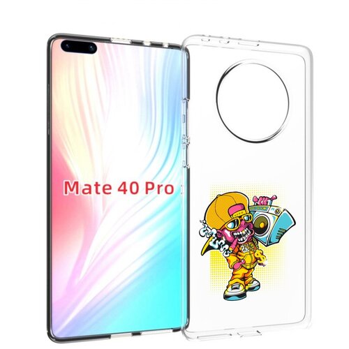 Чехол MyPads нарисованный парень с колонкой для Huawei Mate 40 Pro (NOH-NX9) задняя-панель-накладка-бампер чехол mypads крик с ножом для huawei mate 40 pro noh nx9 задняя панель накладка бампер