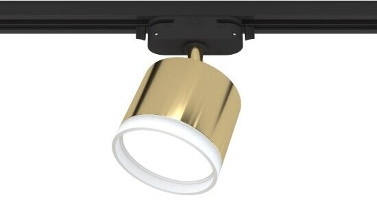 Трековый светильник Ritter Artline, поворотный, цилиндр, 85х70mm, GX53, 230В, алюминий/пластик, золото, 59864 4,