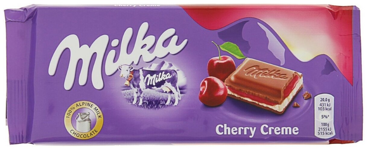 Шоколад Milka Cherry Chocolate 100 грамм