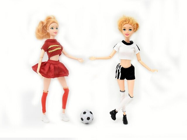 Куклы футболистки 2 шт шарнирные, 30 см