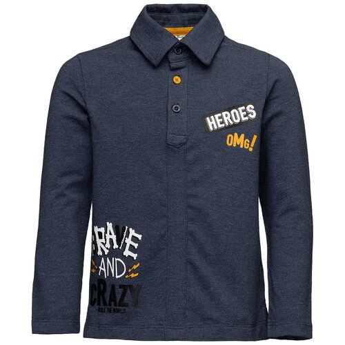 фото Поло button blue, размер 116, синий