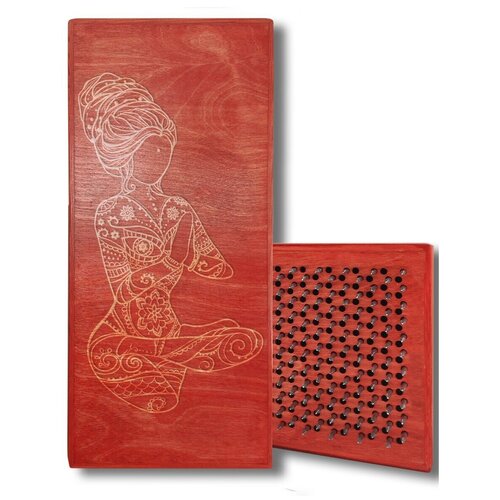 фото Доска садху с динамическими гвоздями, будда - 6 шаг 10мм красная goodwood