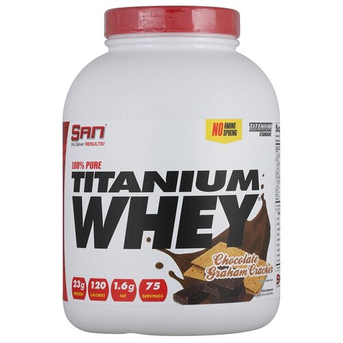 фото Протеин s.a.n. 100% pure titanium whey, 2270 гр., шоколадное бисквитное печенье