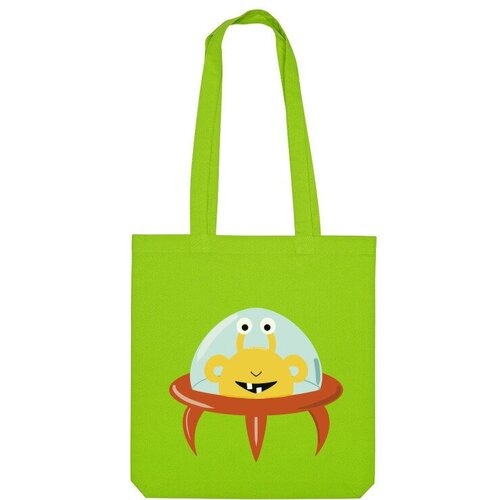 Сумка шоппер Us Basic, зеленый сумка веселый инопланетянин зеленое яблоко