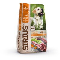 Сухой корм SIRIUS для взрослых собак ягненок и рис 15 кг