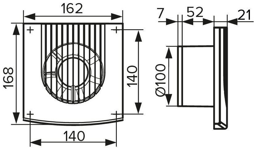 Вентилятор FAVORITE 4C, D 100, осевой, вытяжной, с обратным клапаном - фотография № 12
