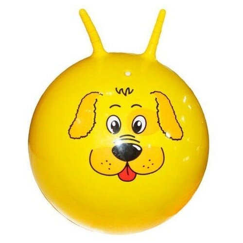 фото Мяч-попрыгун palmon собака 17064, 45 см, желтый