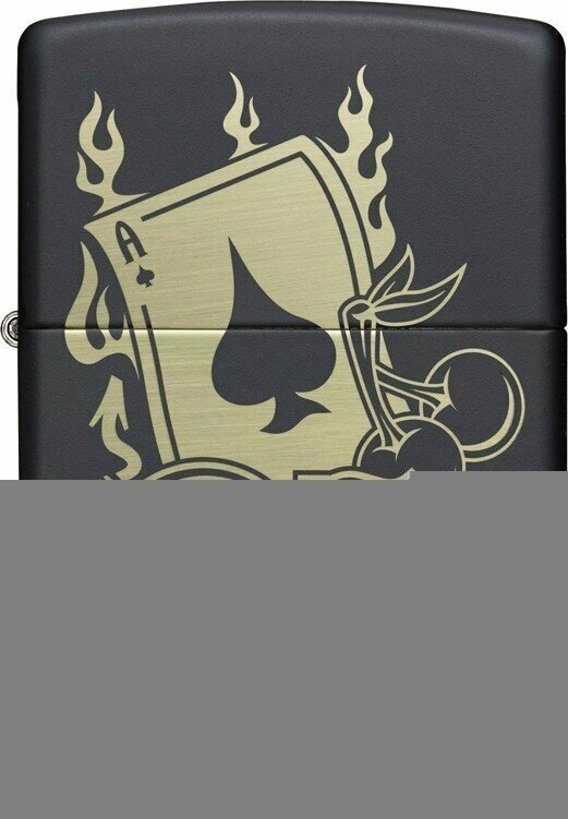 Зажигалка Zippo Gambling Design латунь/сталь черный матовый - фото №5