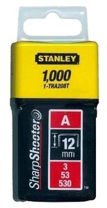 Фото Скобы STANLEY 1-TRA208T тип 53 для степлера, 12 мм