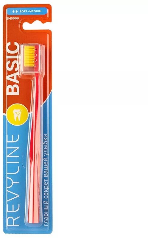 Зубная щетка Revyline SM5000 Basic красная-желтая