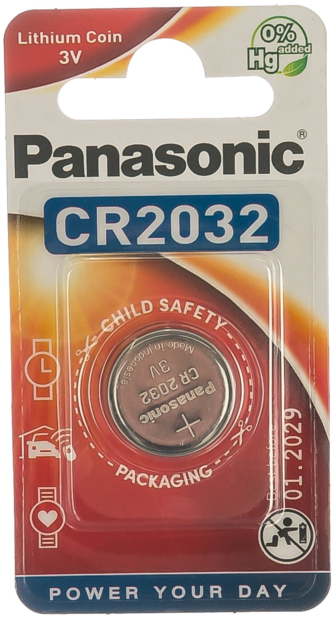 Дисковая литиевая батарейка CR2032 3В бл/1 Panasonic 5019068085138 15545842