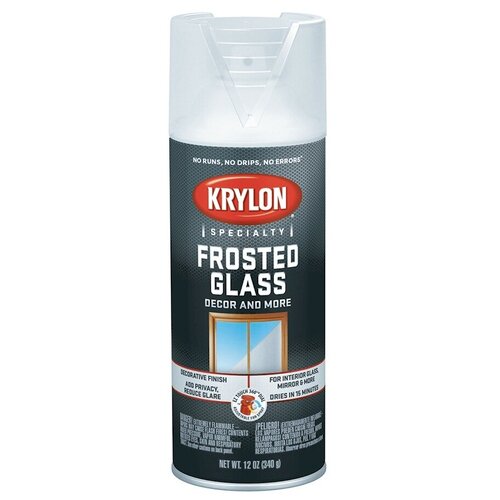 Краска Krylon Specialty Frosted Glass с эффектом замерзшего стекла, frosted glass, матовая