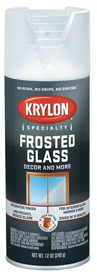 Краска Krylon Specialty Frosted Glass с эффектом замерзшего стекла
