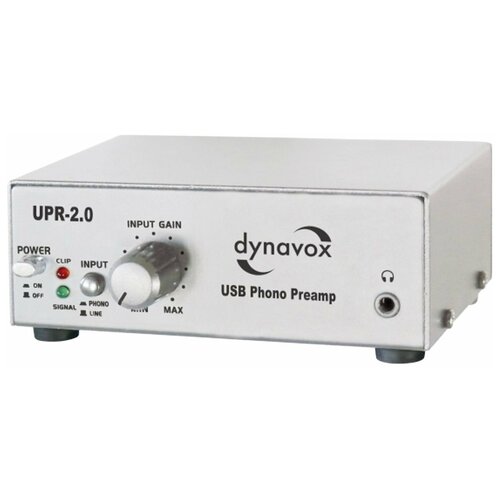 Усилитель для наушников стерео Dynavox UPR-2.0, серебристый фонокорректор dynavox tc 4 bl