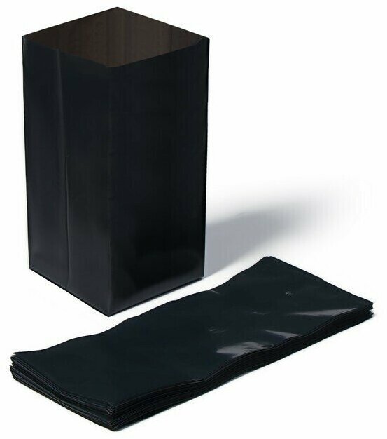 Пакет для рассады, 3 л, 11 х 30 см, полиэтилен толщиной 60 мкм, с перфорацией, чёрный, 50 шт.