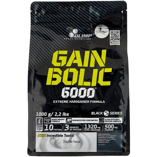 Гейнер Olimp Sport Nutrition Gain Bolic 6000, 1000 г, шоколад гейнер olimp sport nutrition gain bolic 6000 6800 г шоколад
