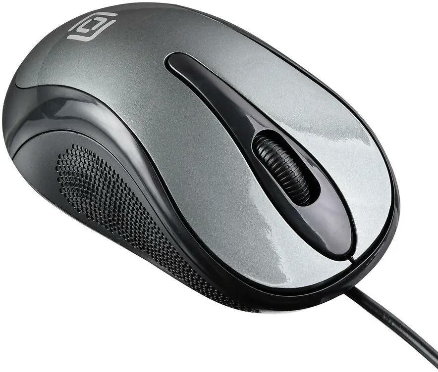 Мышь Oklick мышь оптическая мышь проводная USB мышь 1600 dpi мышь черного и серого цветов