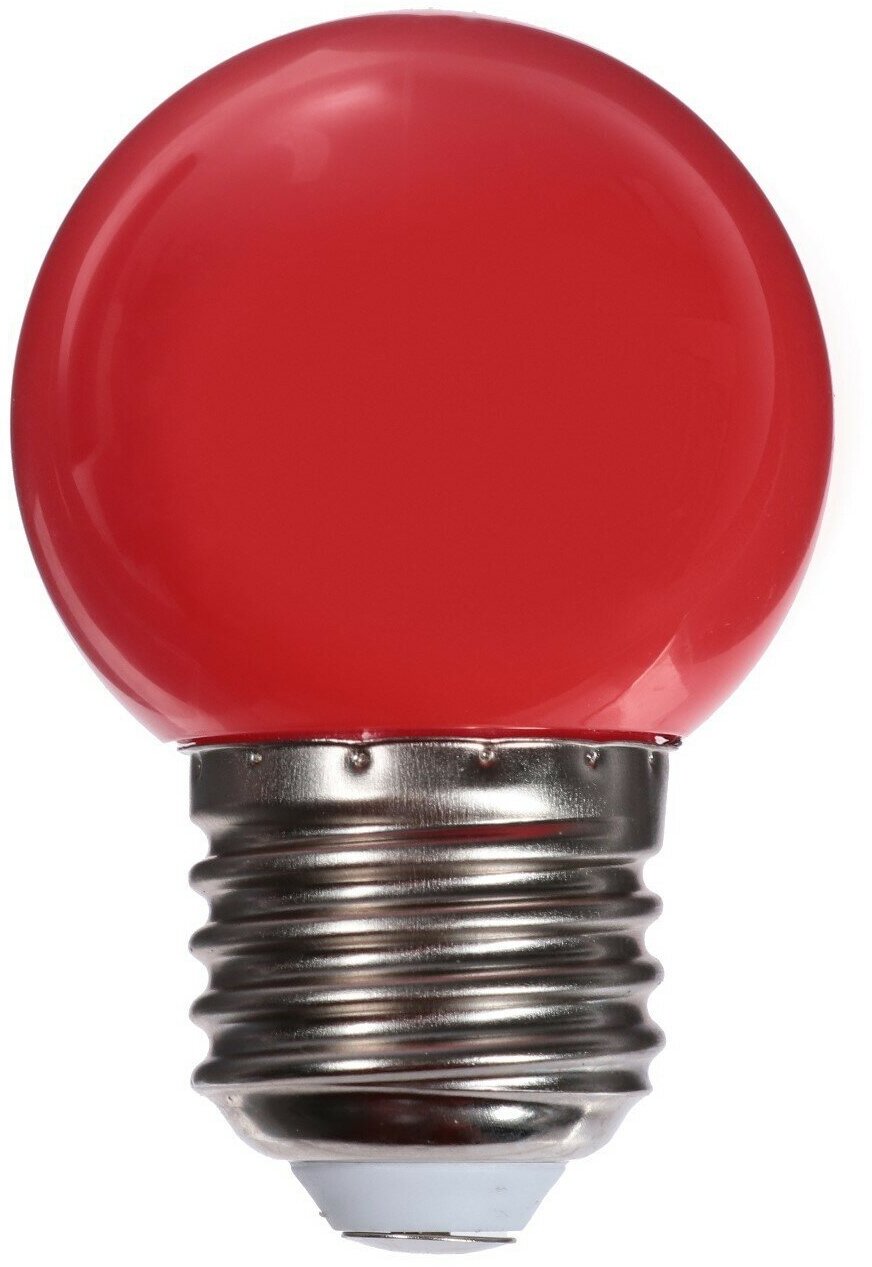 Лампа светодиодная Luazon Lighting, G45, Е27, 1.5 Вт, для белт-лайта, красная, наб 20 шт 7871490 - фотография № 2