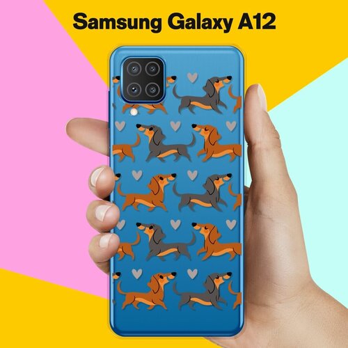 Силиконовый чехол Таксы на Samsung Galaxy A12 силиконовый чехол модные таксы на samsung galaxy s20