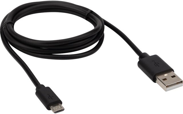 USB кабель microUSB (быстрая передача данных) 1 м цвет: Черный