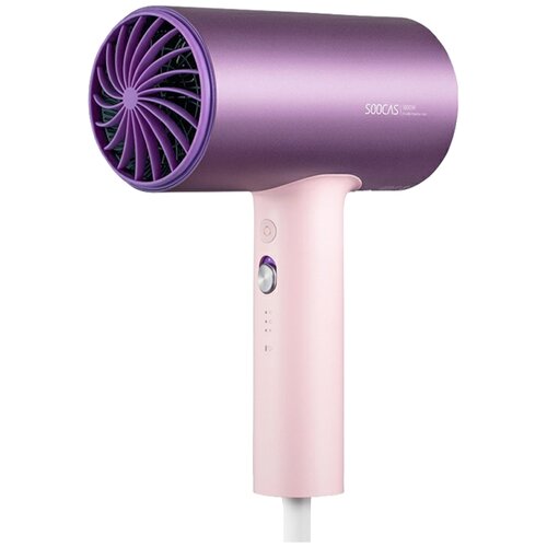 фен soocas hair dryer h5 1800 вт 4 скорости ионизация шнур 1 7 м серебристо красный Фен Soocas H5, с насадкой диффузором RU, purple