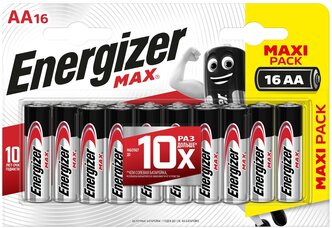 Батарейка Energizer Max AA/LR6, 16 шт.