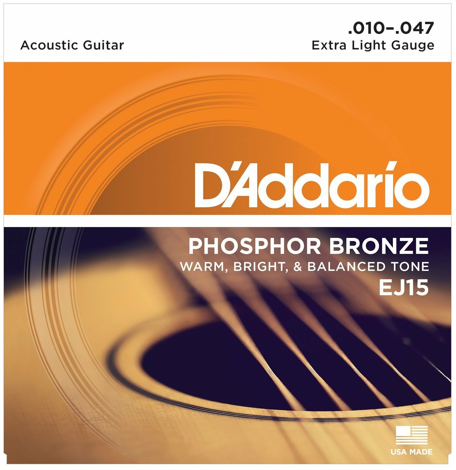 Струны для акустической гитары D'Addario EJ15