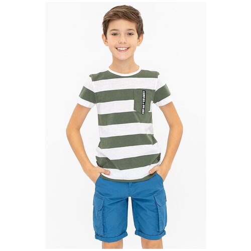 фото Футболка button blue, размер 98, хаки