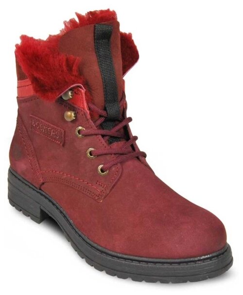 Ботинки  DOCKERS, зимние, натуральный мех, размер 37, красный