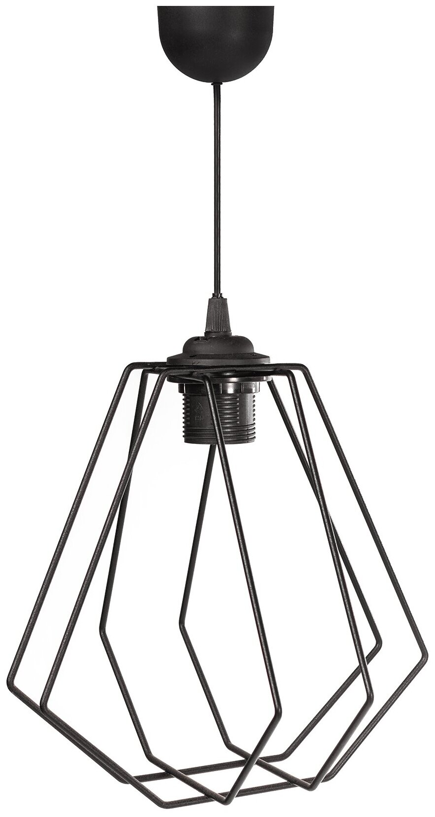 Светильник ilwi INT-W-SP-K-1-P/1 потолочный подвесной металлический черный Конус, подарок на день рождения