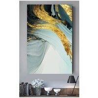 Абстрактная картина на холсте в гостиную/зал/спальню "Абстрактные волны 2", 60х80 см