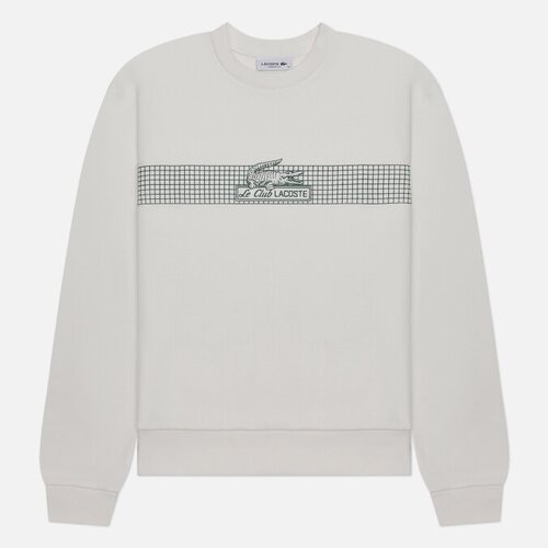 фото Женская толстовка lacoste oversize fit tennis net print белый, размер xs