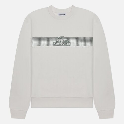 Женская толстовка Lacoste Oversize Fit Tennis Net Print белый, Размер S