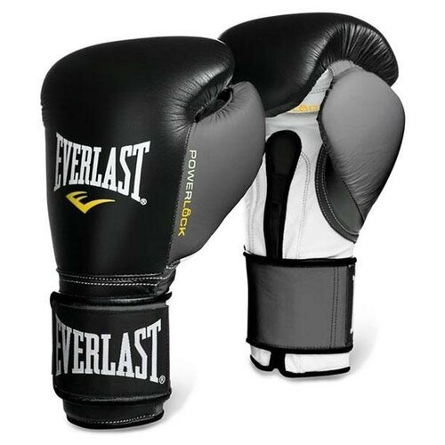 фото Боксерские перчатки everlast powerlock черный/серый 16 oz