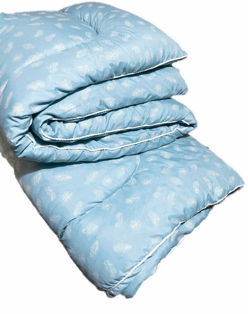 Одеяло Лебяжий пух всесезонное 2 спальное чехол тик - фотография № 9