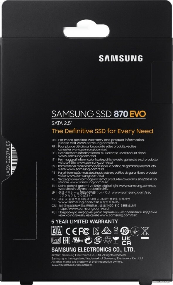 Твердотельный накопитель (SSD) Samsung 250Gb 870 EVO 2.5" SATA3 (MZ-77E250BW) - фотография № 14