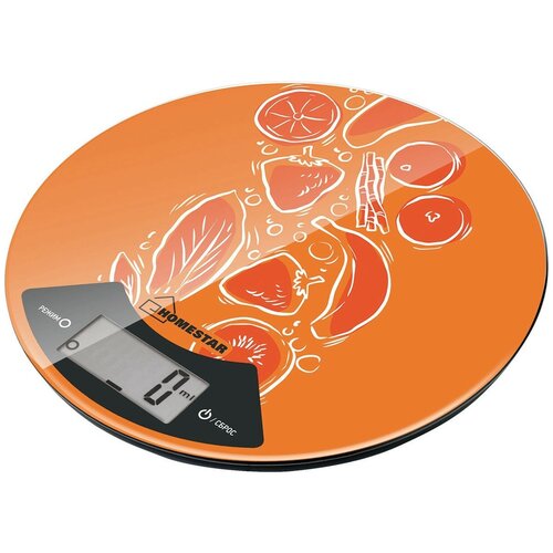 Кухонные весы HOMESTAR HS-3007, оранжевый весы кухонные электронные матрена ma 197 до 7 кг голубой цветок