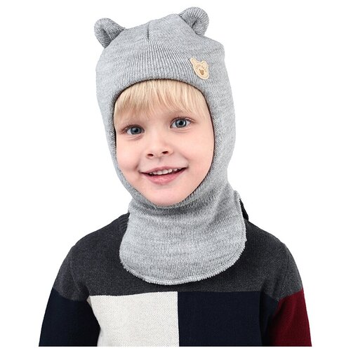 фото Шапка baziator, размер 50-52, серый