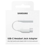 Переходник Samsung USB Type-С - Mini Jack 3.5 mm Белый - изображение