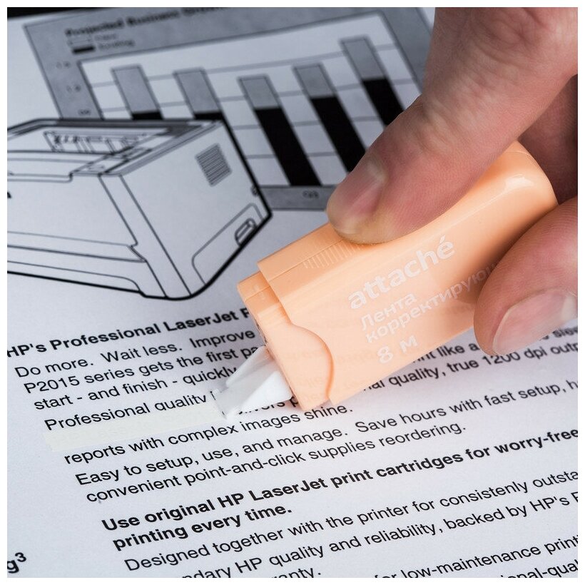 Лента корректирующая Attache Economy пастель 5мм*8м в ассортименте - фото №10