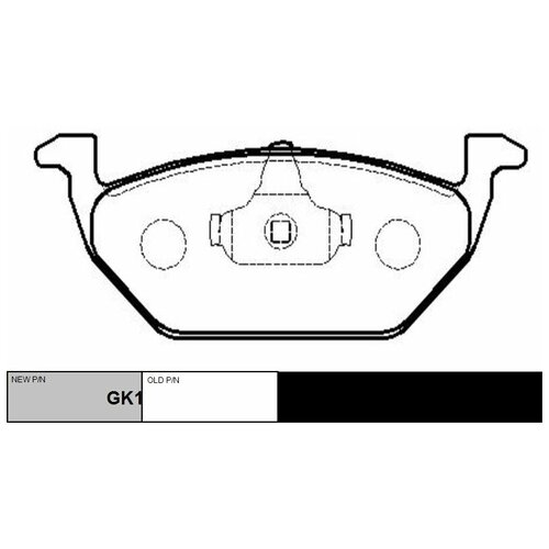 Колодки тормозные дисковые (нов арт GK1280) CKVW-53