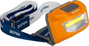 Фонарь налобный светодиодный Фотон SH-600 (3Вт, 3xLR03 в комплекте) 3 режима, белый/оранжевый