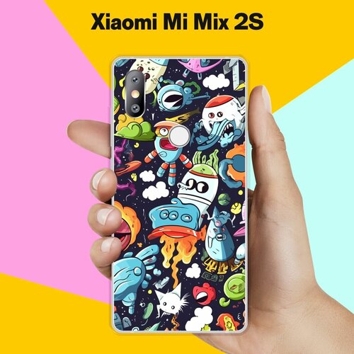 Силиконовый чехол на Xiaomi Mi Mix 2S Пак / для Сяоми Ми Микс 2С силиконовый чехол на xiaomi mi mix 2s динозавры для сяоми ми микс 2с