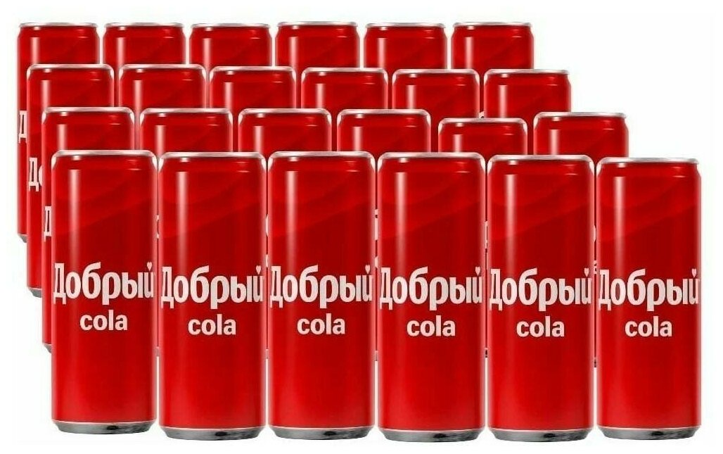 Газированный напиток Добрый Кола (Cola) 330 мл х 24 банки