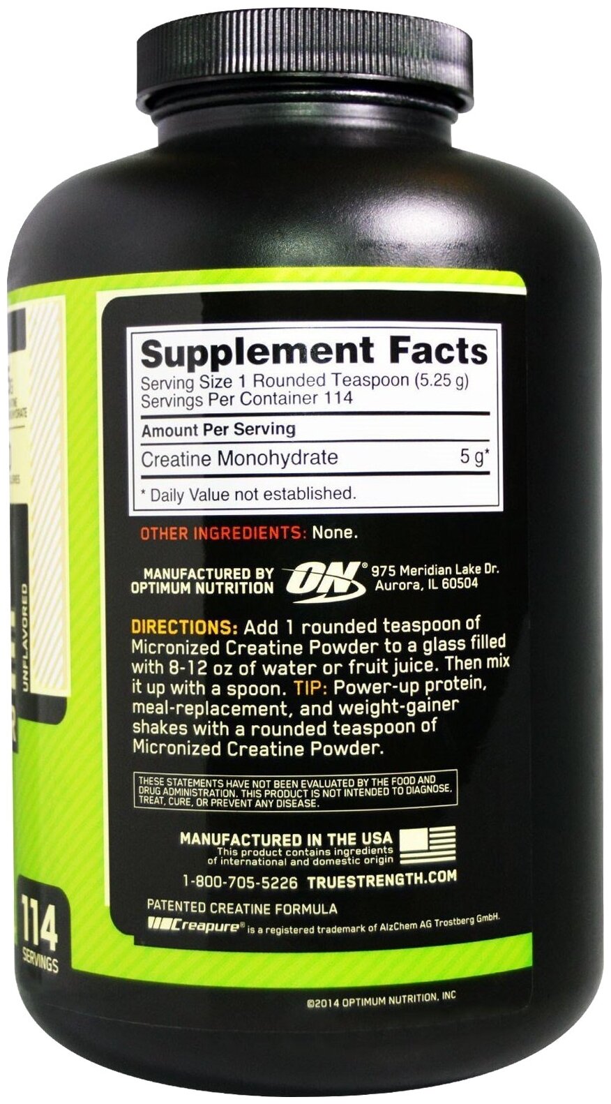 Креатин OPTIMUM NUTRITION Micronized Creatine Powder, порошок, 1,2кг, нейтральный [on163] - фото №3