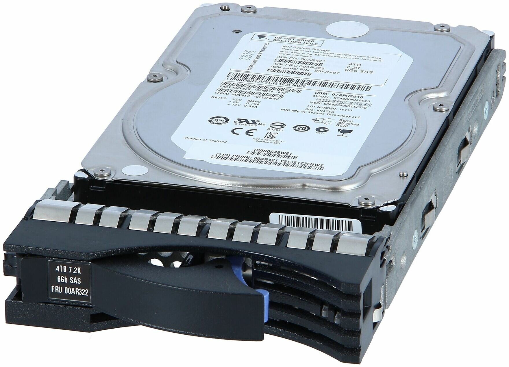 Жесткий диск IBM 4TB 3.5in 7.2K 6Gb SAS V7000 00AR322