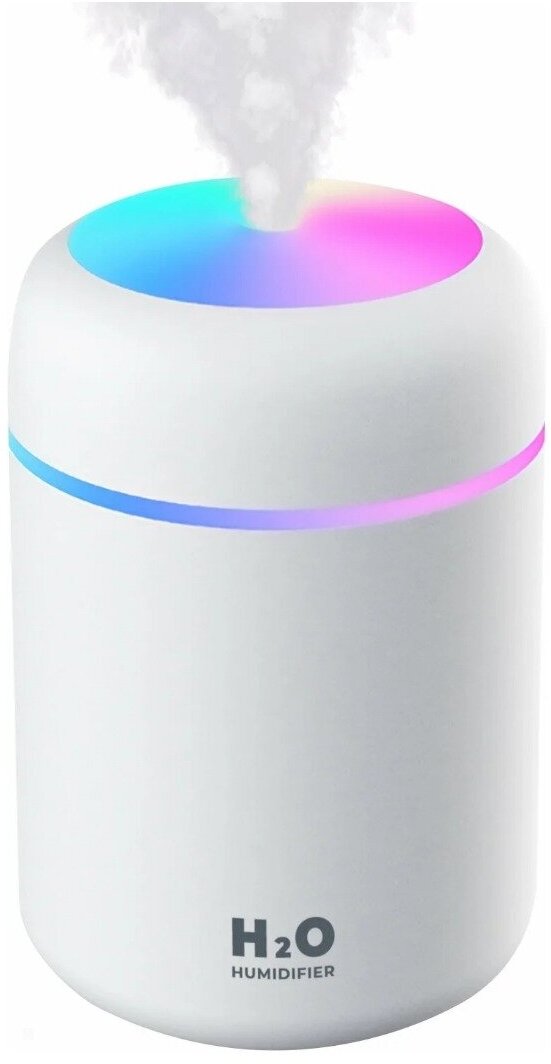 Мини-увлажнитель воздуха С подсветкой HUMIDIFIER H2O WHITE