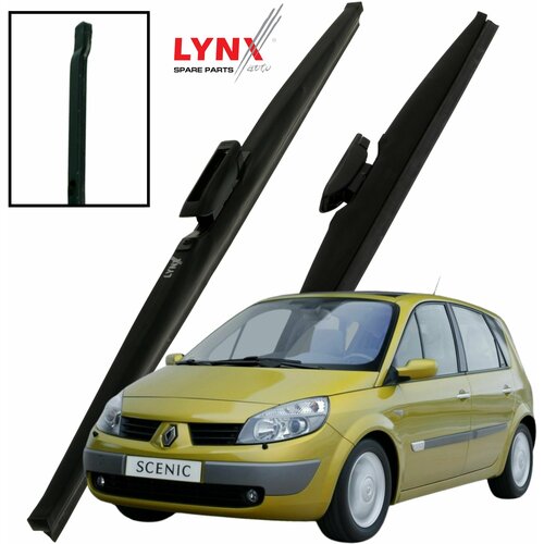 Дворники Renault Scenic (2) JM0C; JM0J; JM1B Рено Сценик 2003 2004 2005 2006 Щетки стеклоочистителя зимние LYNXauto 650мм-550мм к-т 2шт.