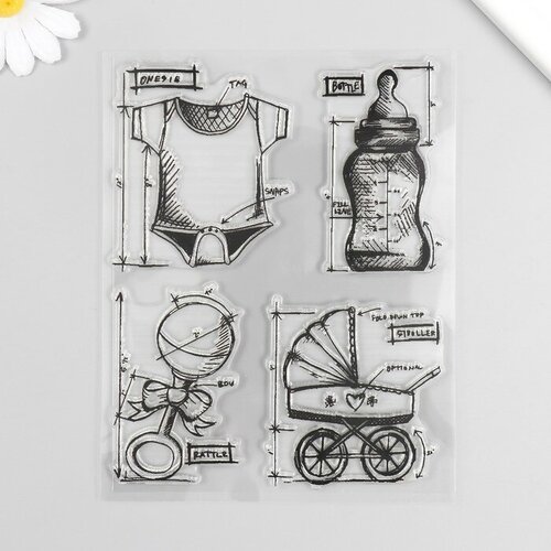 Штамп для творчества силикон Для новорожденного 16х13 см 449₽