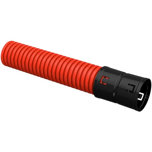 Труба двустенная IEK ПНД D63 мм 25 м цвет красный труба для кабеля iek пнд d25 мм 25 м цвет черный